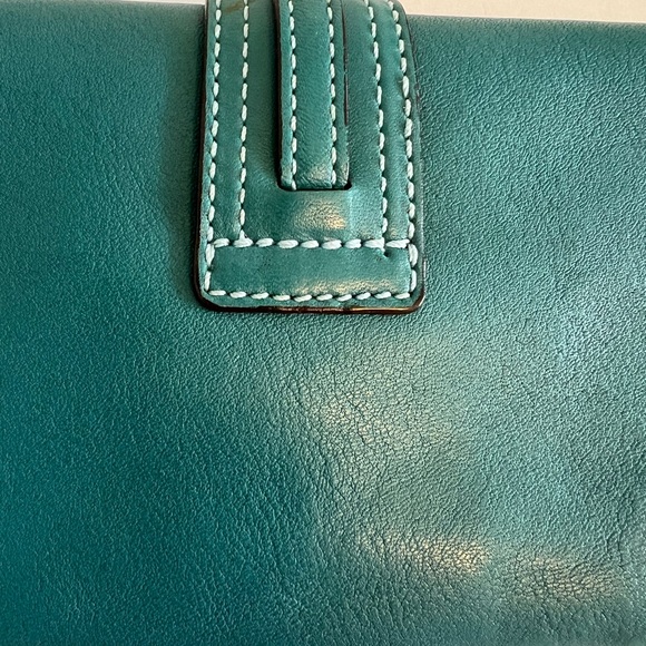 Coach Turquoise Leather Wristlet - Picture 4 of 11